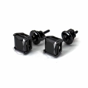 Laurel Rd 6mm Black Diamond Stud Earrings